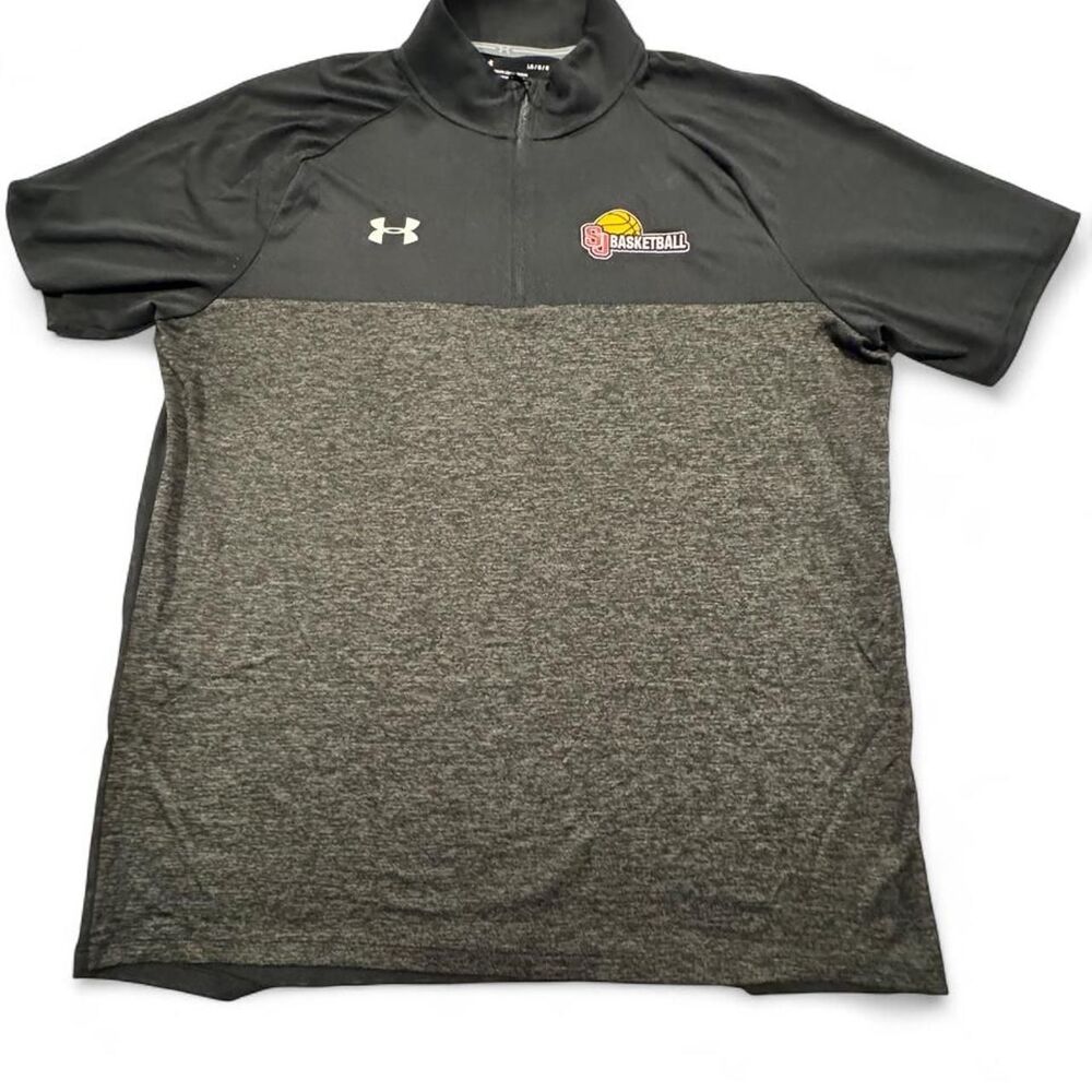Under-armour Men's Grey and Black Polo-shirts